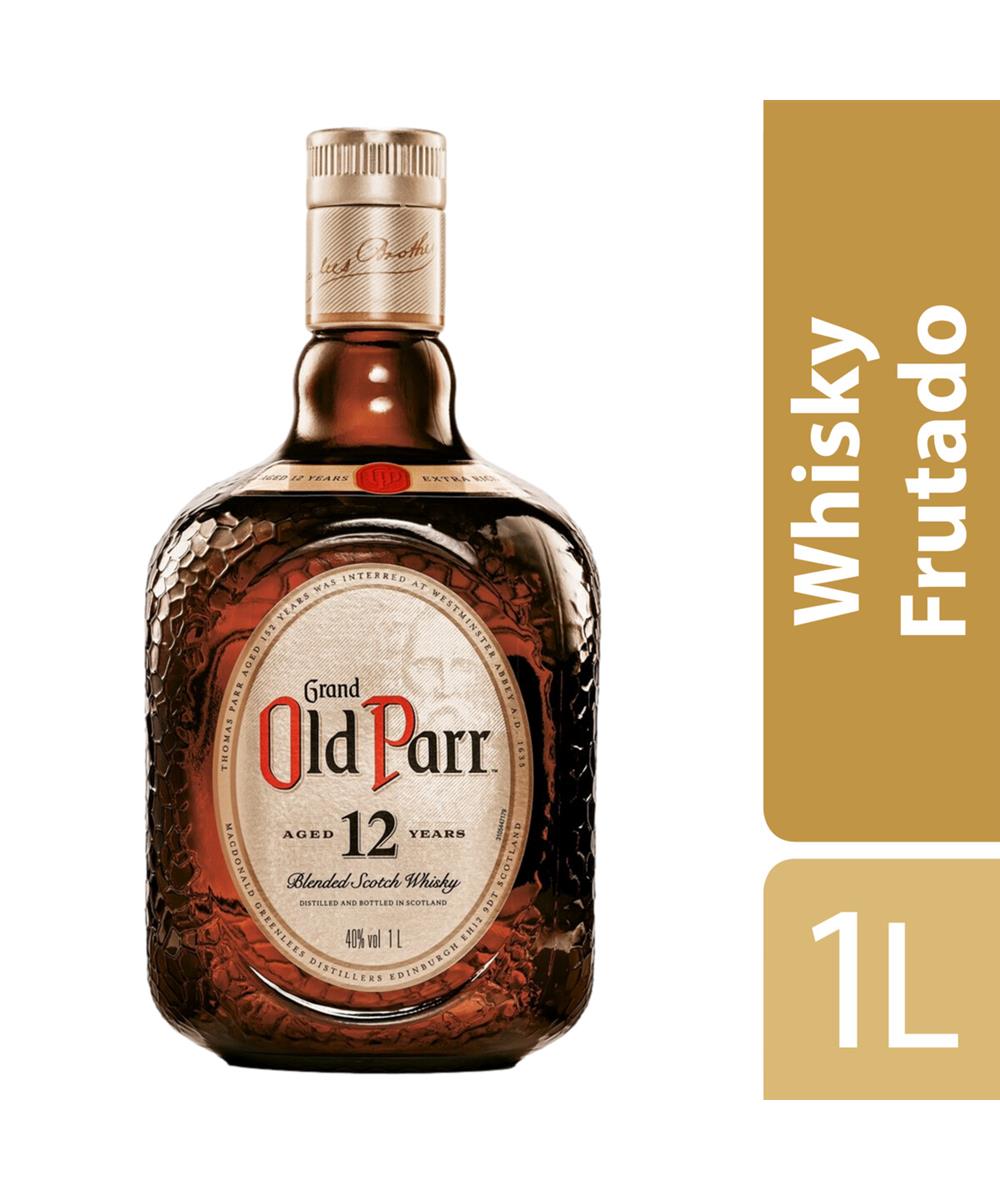 Miniatura Whisky Escocês Blended Grand Old Parr 12 Anos Garrafa 1 Litro