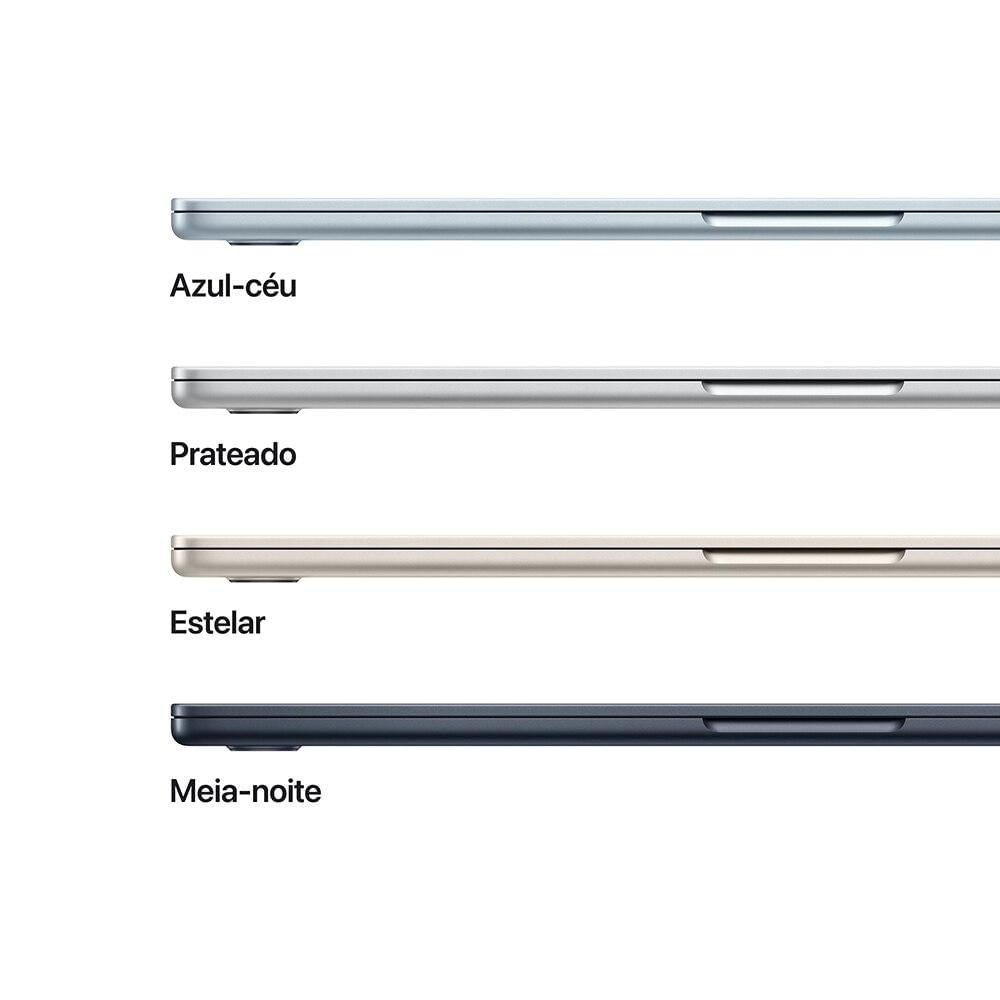 Miniatura Apple Macbook Air 15", M4, com CPU de 10 núcleos, GPU de 10 núcleos, 16GB RAM, 512GB SSD - Azul