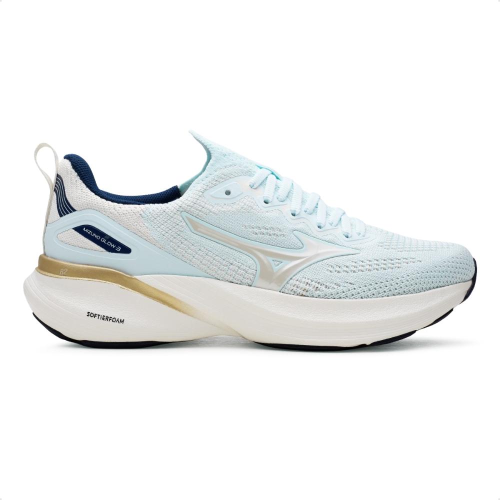 Miniatura Tenis Mizuno Glow 3 Feminino Azul Claro - 34