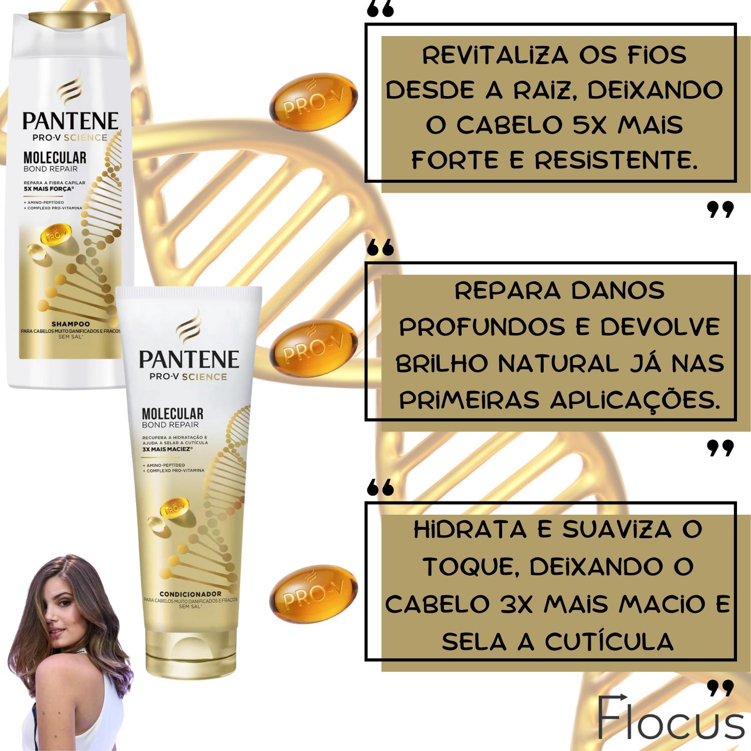 Miniatura Kit Pantene Molecular Bond Repair Amino Peptídeo Leave-In
