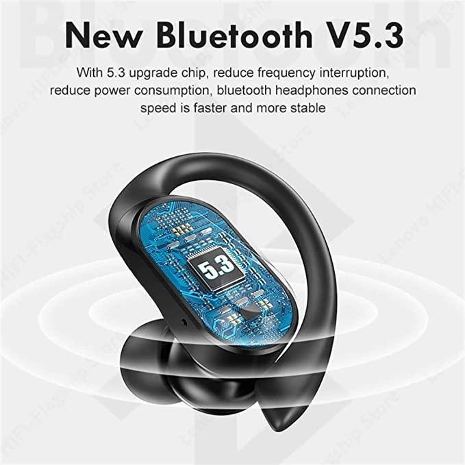 Miniatura Fone de Ouvido Bluetooth Lenovo LP75 - LED - Branco