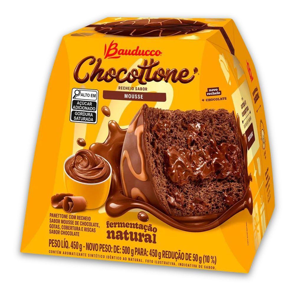 Miniatura Chocotone Bauducco Panetone Recheado Mousse Chocolate 450G