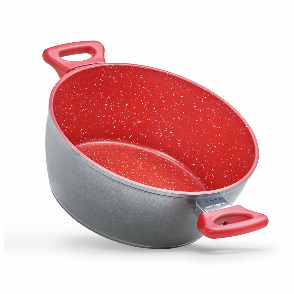 Miniatura Panelas Polishop Day By Day, Family Size, Sauté Grand e Tampa de Vidro Ichef 24cm - Vermelha | Polishop