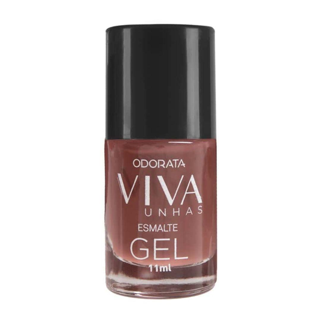 Miniatura Esmalte Em Gel Nude Avelã Não Precisa Cabine Secagem Rápida