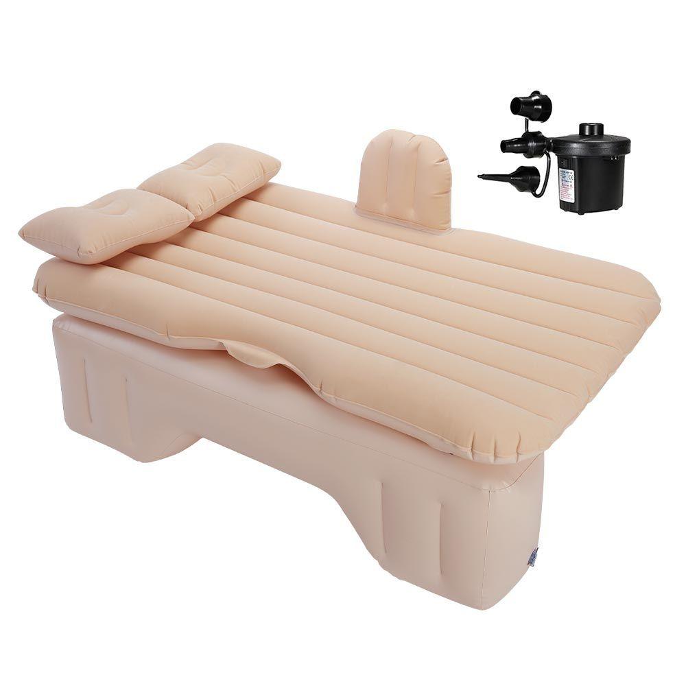 Miniatura Colchão Cama Inflável Para Carro Com Bomba Elétrica 12v Vg Plus Bege