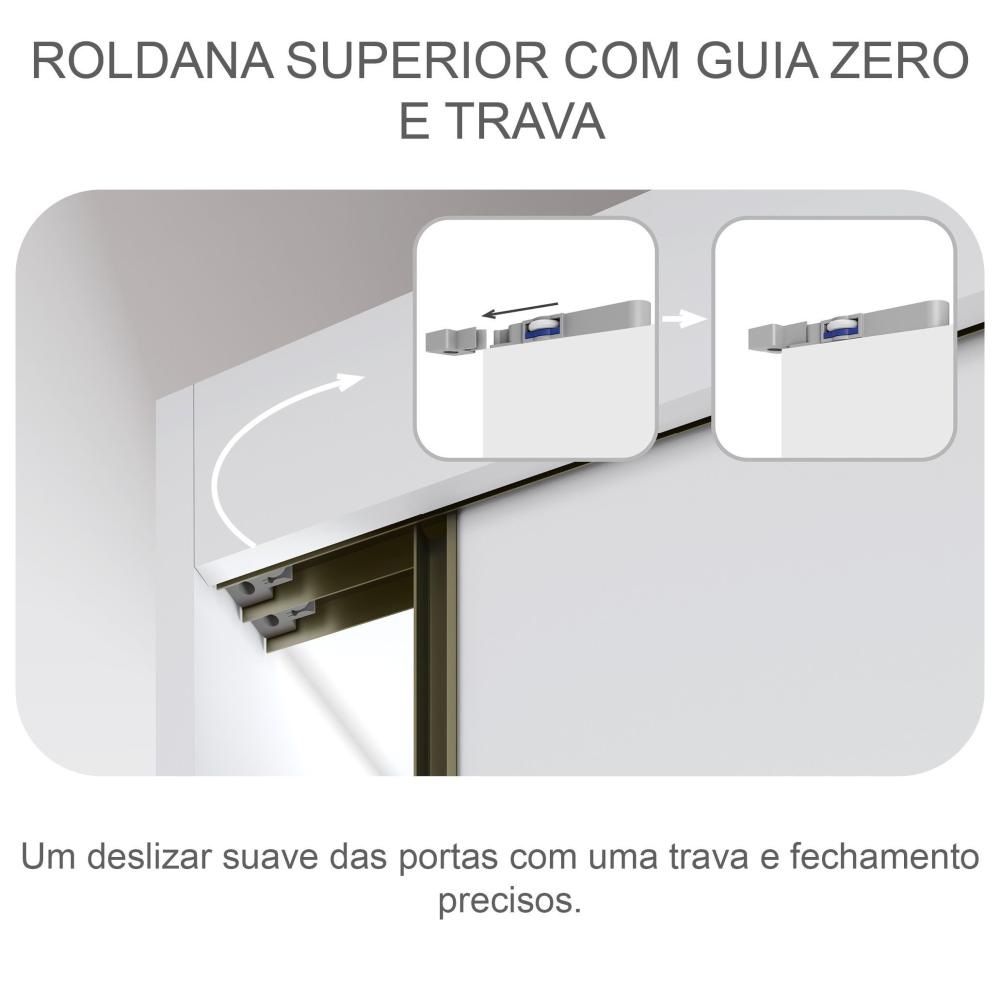 Guarda Roupa Casal MDF Vegas 3Pts 6Gav Guarda Roupa Casal 3 Portas 6 Gavetas Vegas Branco