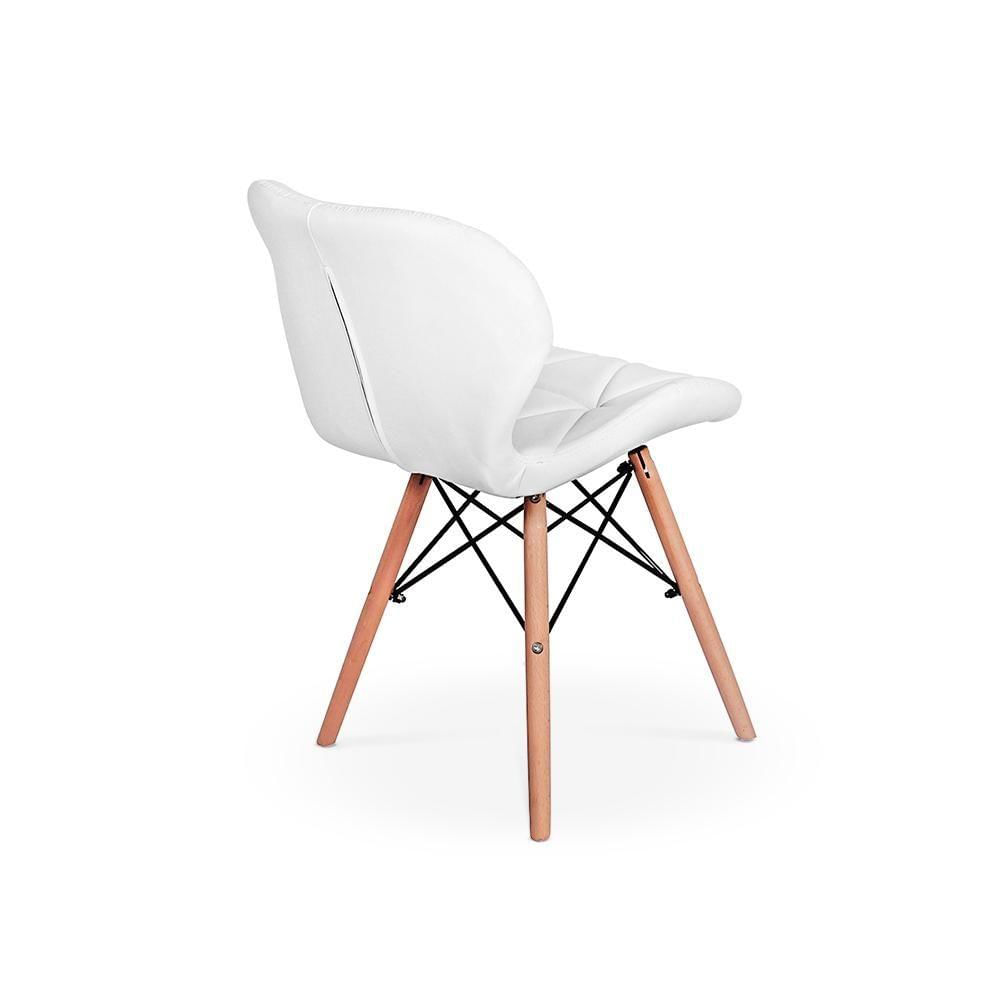 Miniatura Conjunto Mesa Jantar Eiffel 120cm Branca + 04 Cadeiras