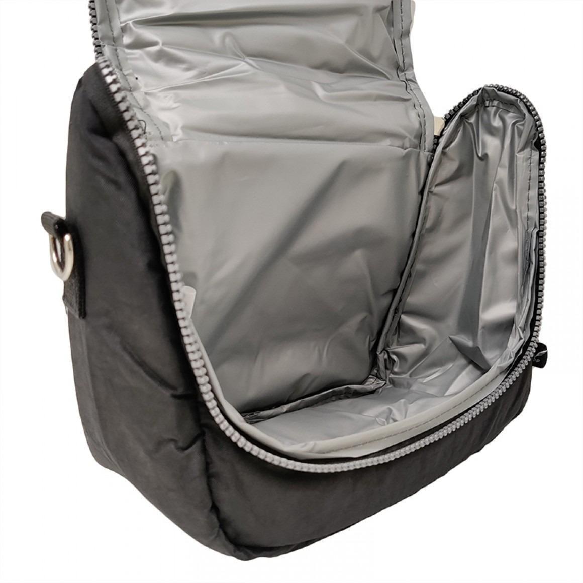 Miniatura Lancheira Bolsa Térmica Preta Juvenil Escolar Marmita