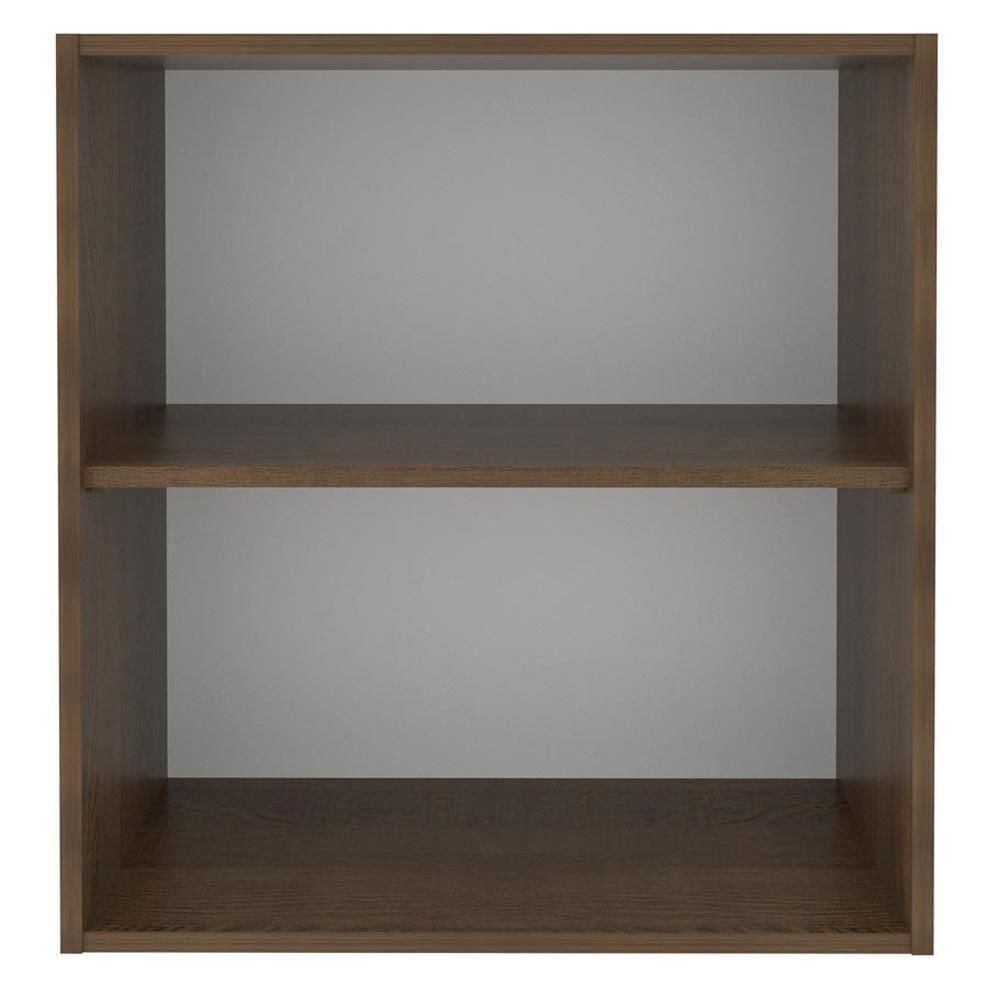 Armário Aéreo Madesa Lux 60cm 1 Porta Rustic e Preto