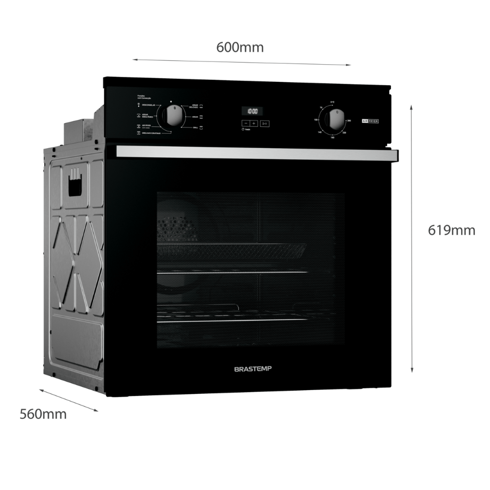 Miniatura Forno de Embutir Elétrico com Função Air Fryer Brastemp - BOF84AE 220v