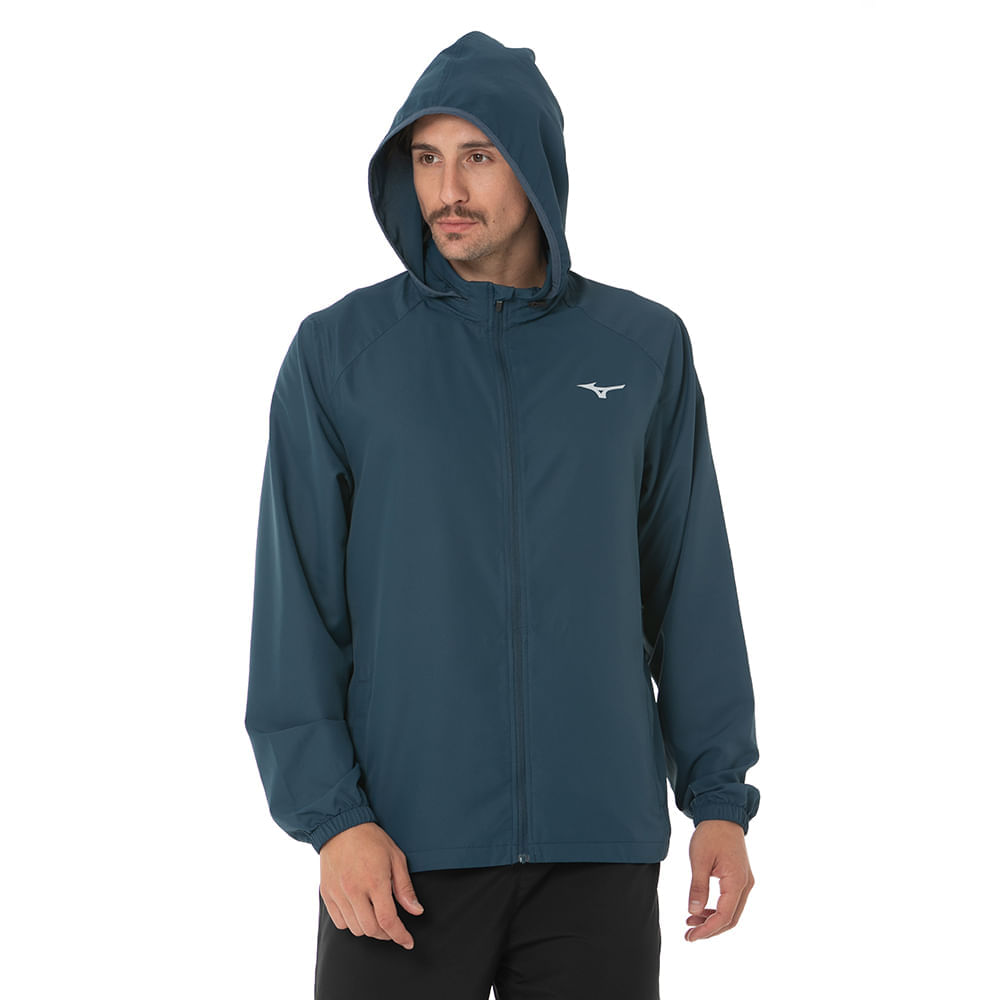 Miniatura Jaqueta de Corrida Mizuno Masculina Focus Azul - G