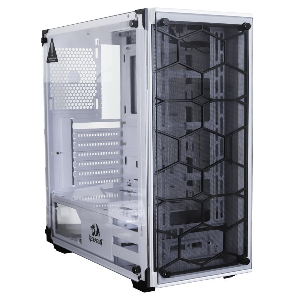 Miniatura Gabinete Gamer Redragon Wheeljack Branco Vidro S/Fan Gc-606W