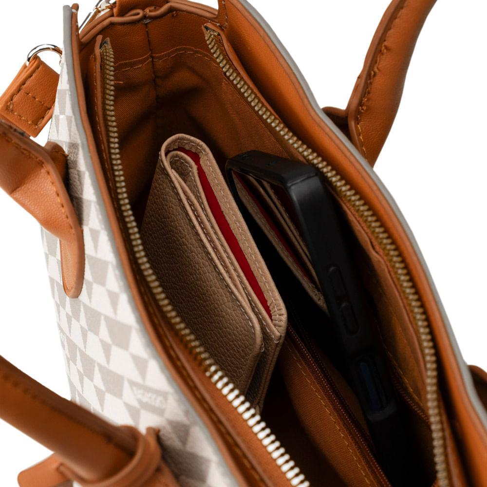 Bolsa de Mão Feminina Média Monograma BG Bege Bege - M