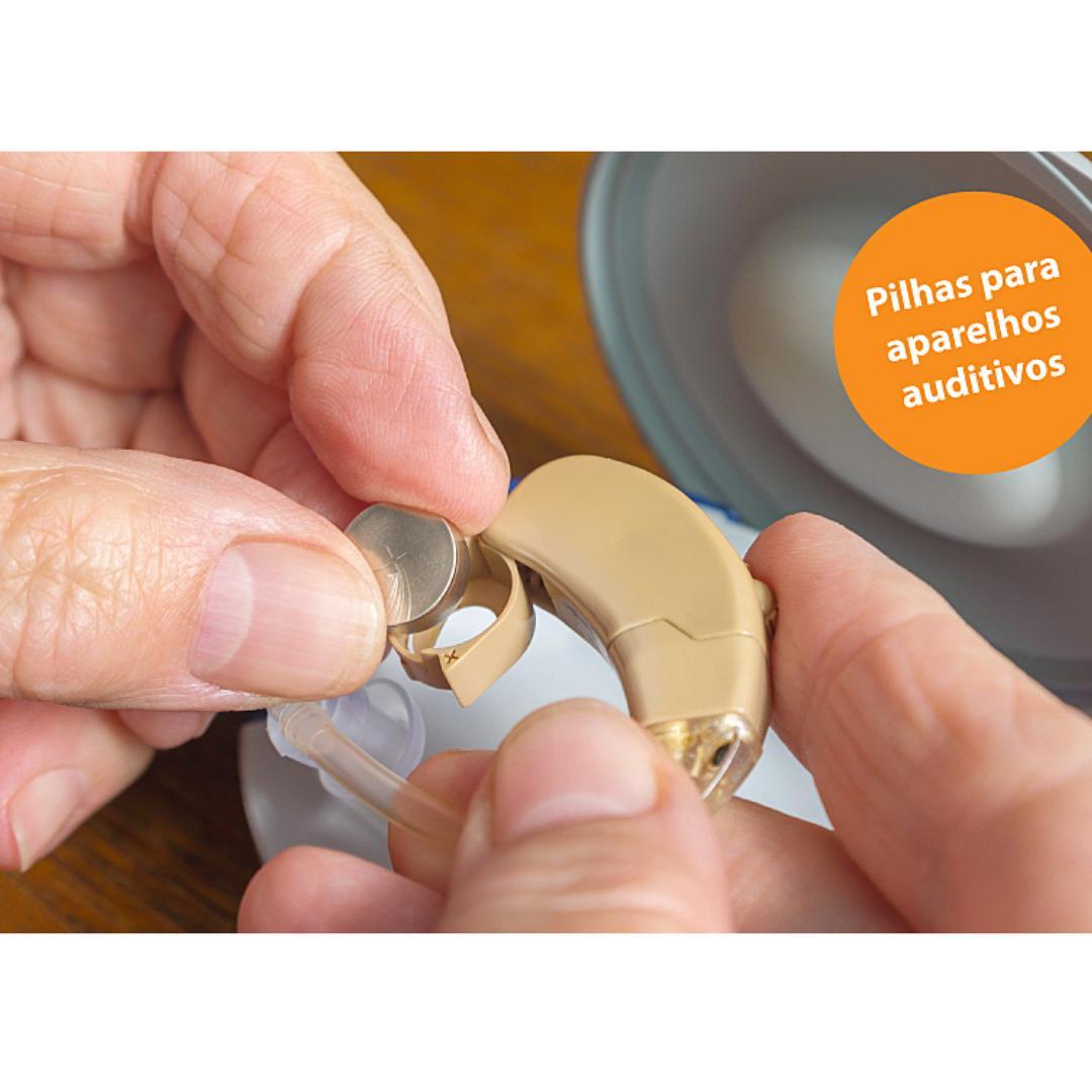 Miniatura Pilha Auditiva 312 Panasonic Pr 312Original Kit C/12