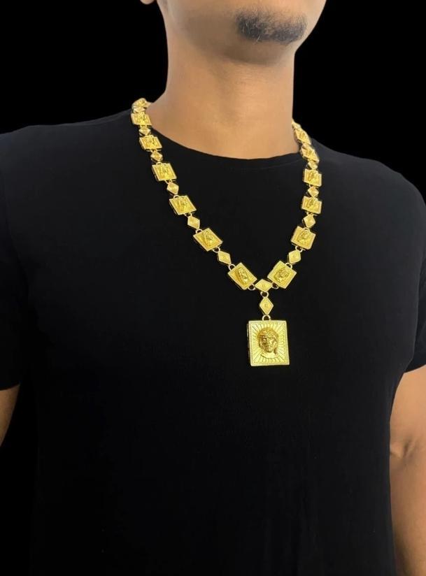 Cordão Poze Jesus Cristo + Pingente Banhado A Ouro 18K