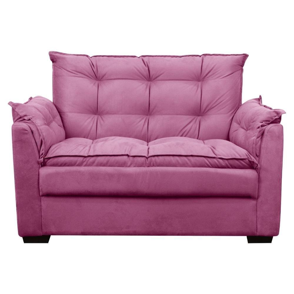 Miniatura Sofá 2 Lugares Confortável Pequeno 140cm Small Herrero Rosa