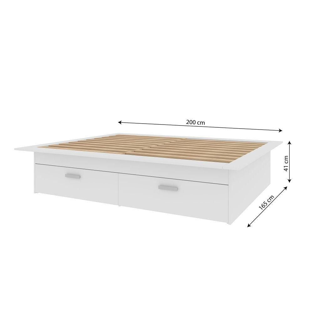 Miniatura Cama Box Casal Essenza 04 Gavetas Branco