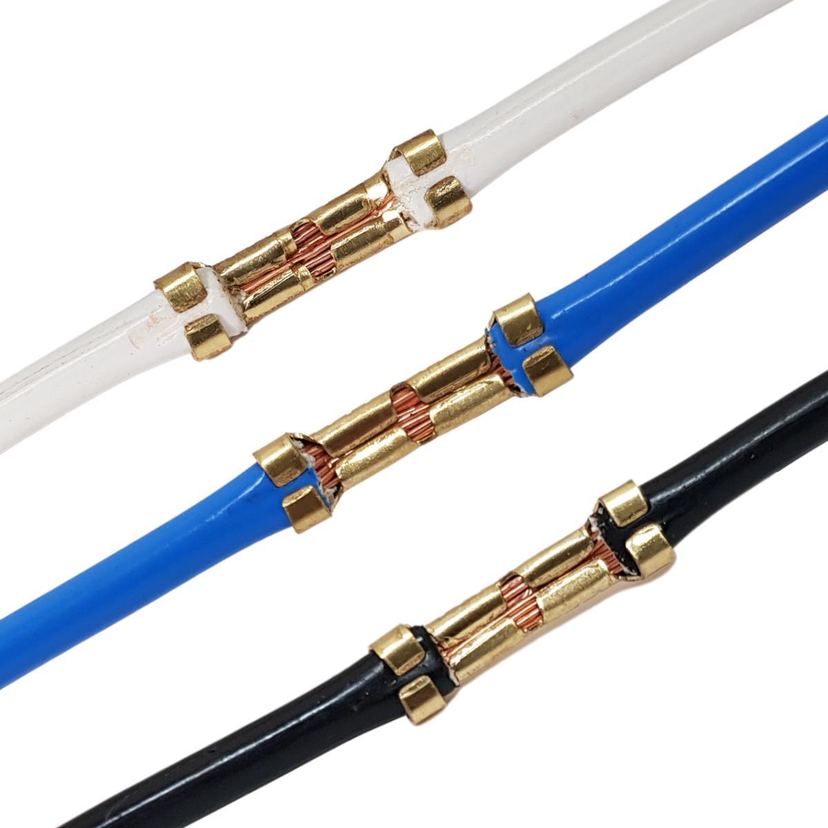 Miniatura 50 Terminal Automotivo Luva Emenda Fio 0,3-1,5 + 50 Retrátil