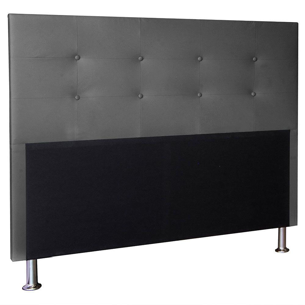 Kit Cabeceira E Calçadeira Baú Queen 1,60m Berlim Corano Cinza - Pallazio