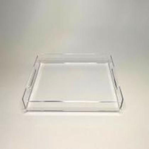 Kit 2 Bandejas Organizadoras Acrílico 18X18Cm Transparente