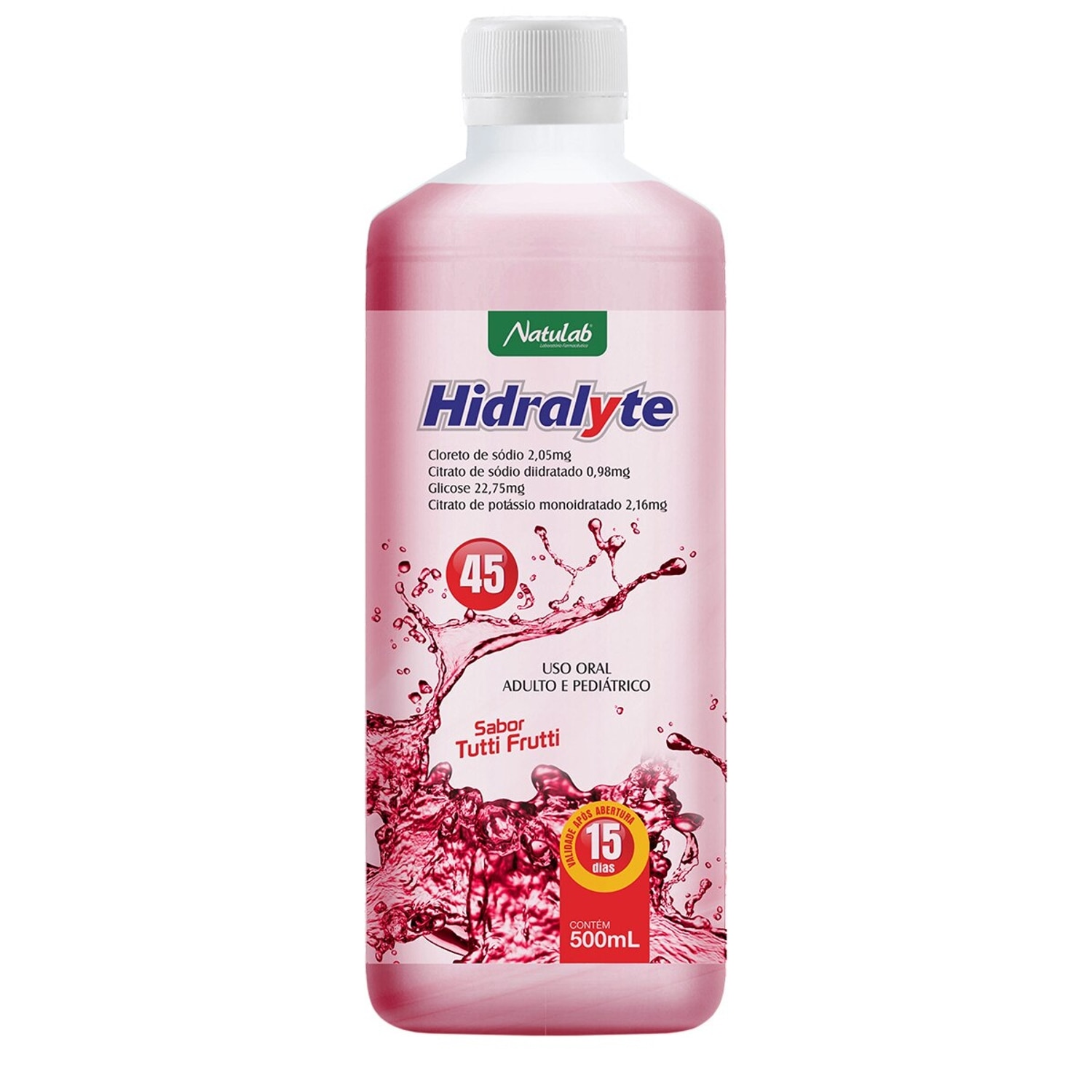 Miniatura Hidralyte 45 Solucao Oral Tuti-Frutti 500ml