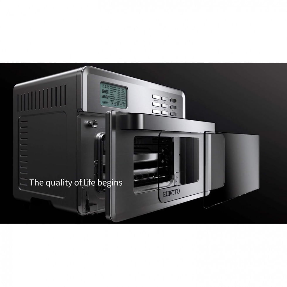 Miniatura Forno Elétrico de Bancada 28 Litros com 24 Funções e Tela LCD, 110V 1800W EUROTO