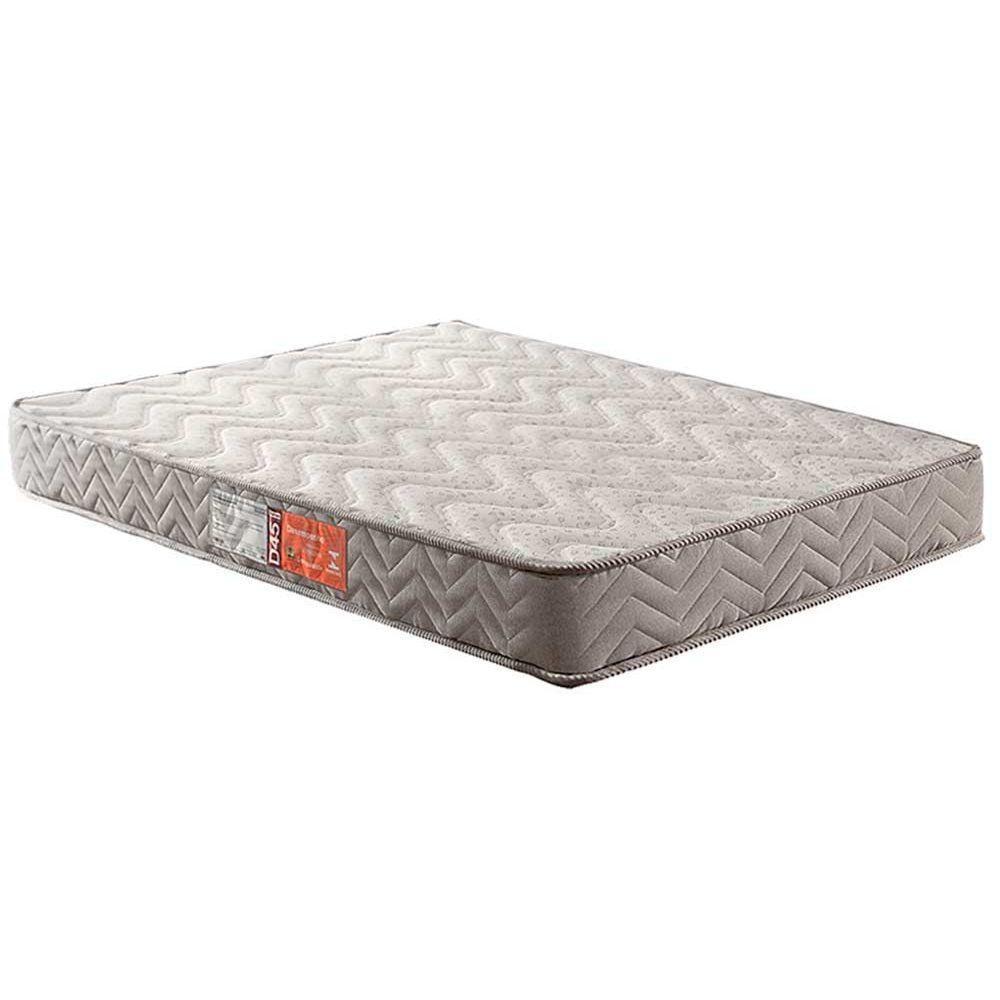Cama Box Baú Queen: Colchão Espuma Paropas D45 Pasquale + Base Crc Suede Gray(158X198)