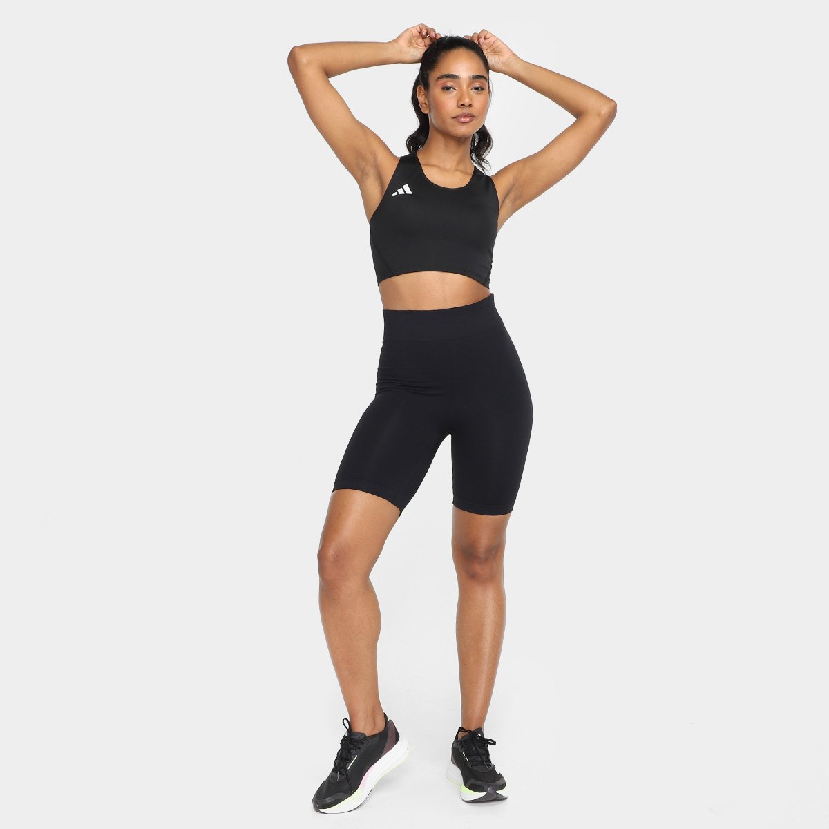 Miniatura Top Cropped Adidas Adizero Feminino Preto - G