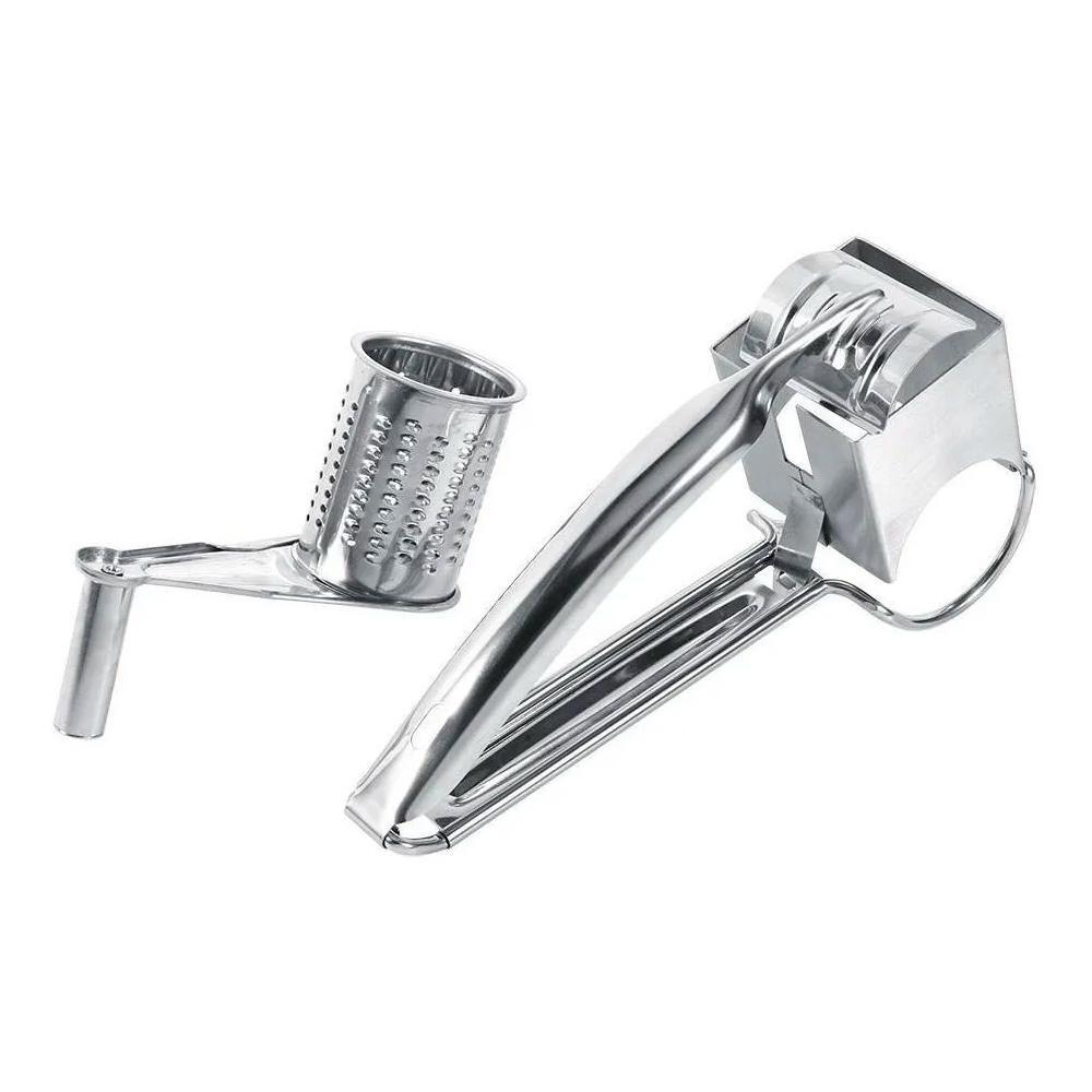 Miniatura Ralador De Queijo Manual Aço Inox Profissional 2 Cm Inox - Ralador - Queijo