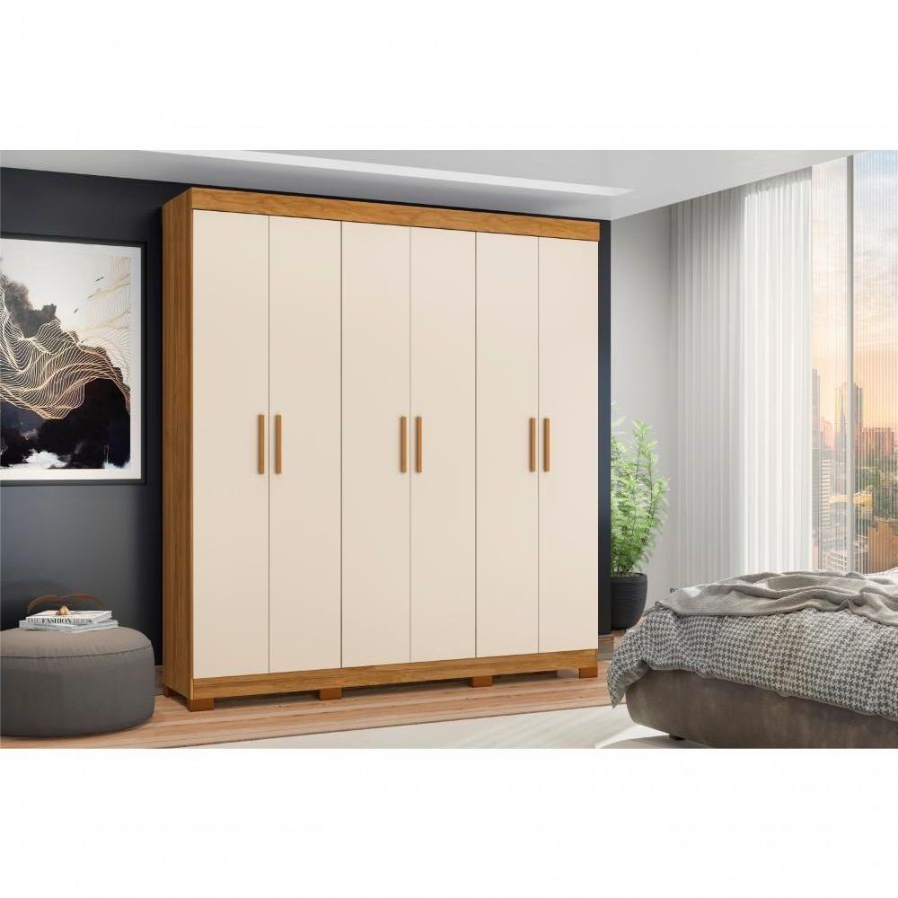 Miniatura Conjunto Guarda Roupa E Cômoda Pucon Carvalho Grife Off White