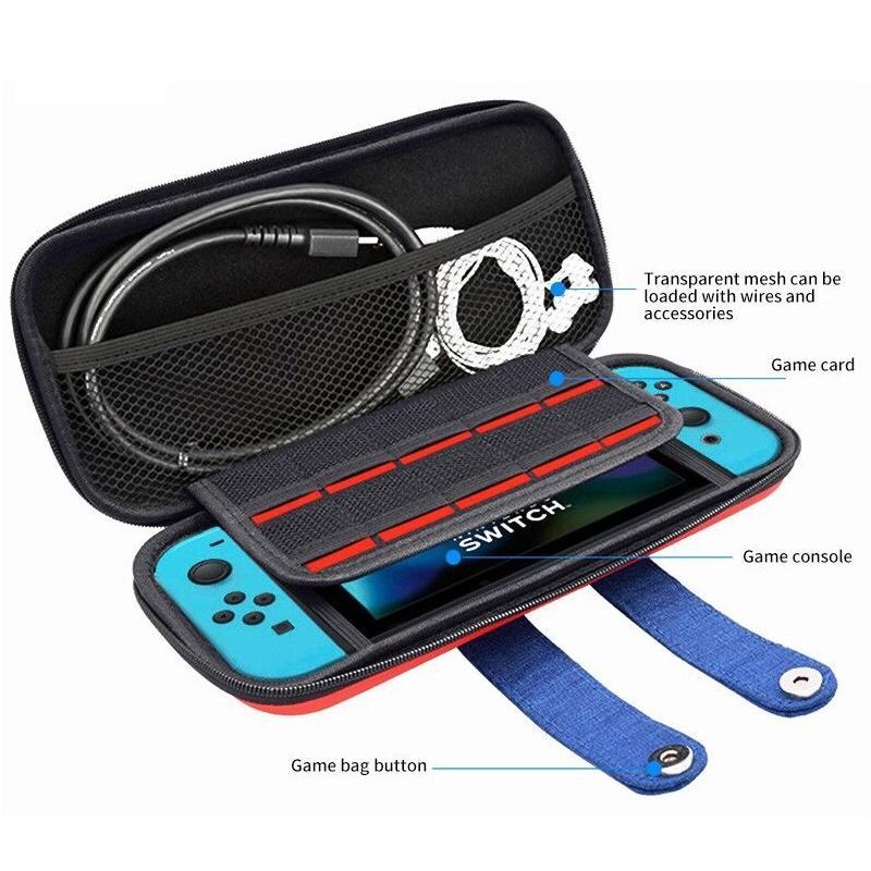 Case Nintendo Switch V1 V2 Luigi + Película Vidro + 4 Grips