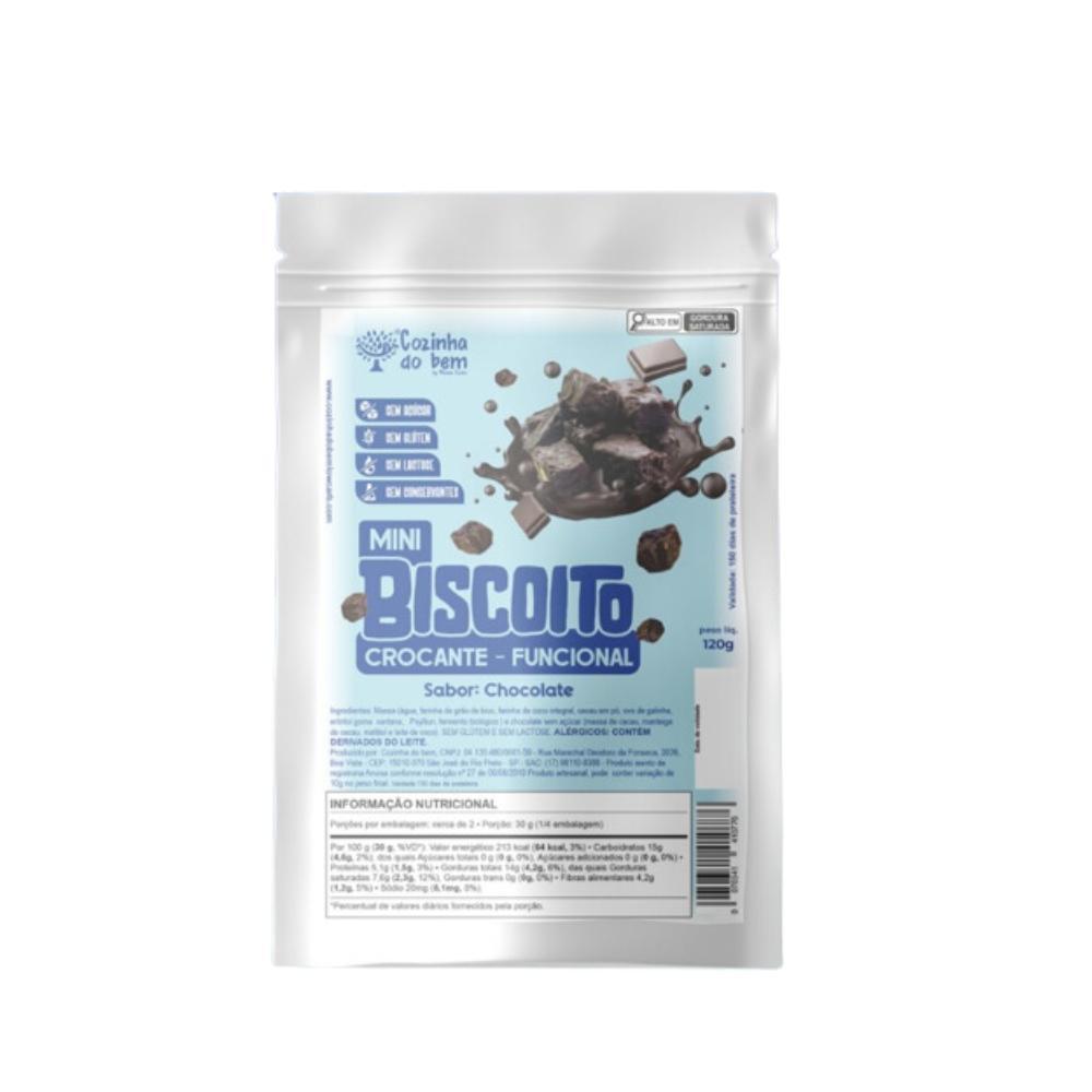 Miniatura Mini Biscoito De Chocolate E Coberto Sem Conservantes