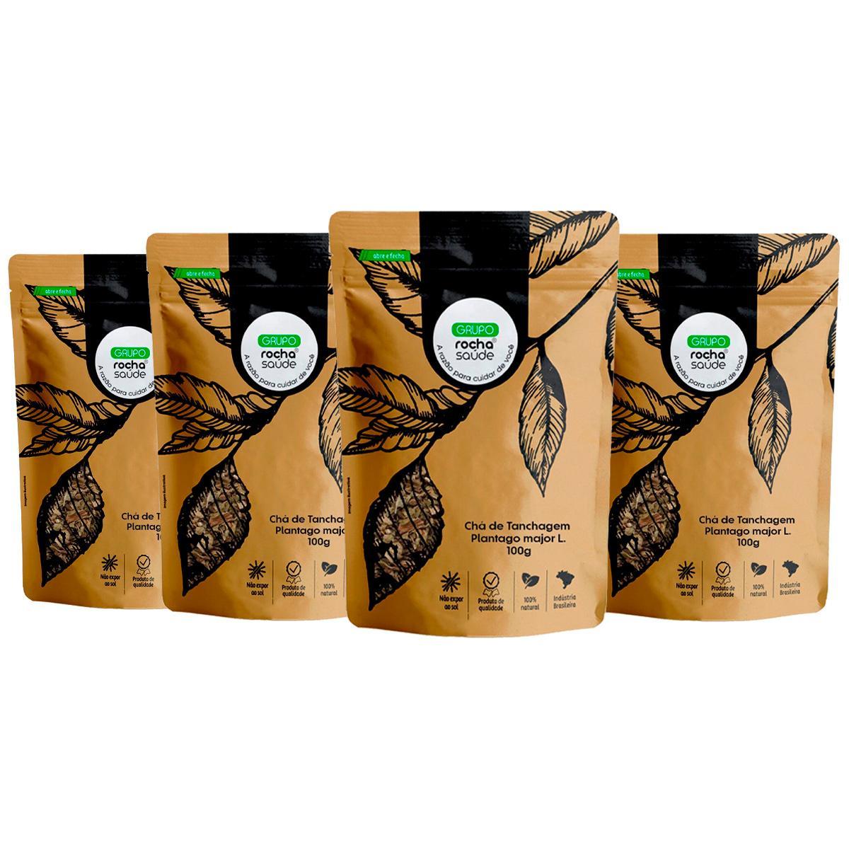 Miniatura Kit 4 Pct Chá De Tanchagem - Plantago Major L. - 100G Cada