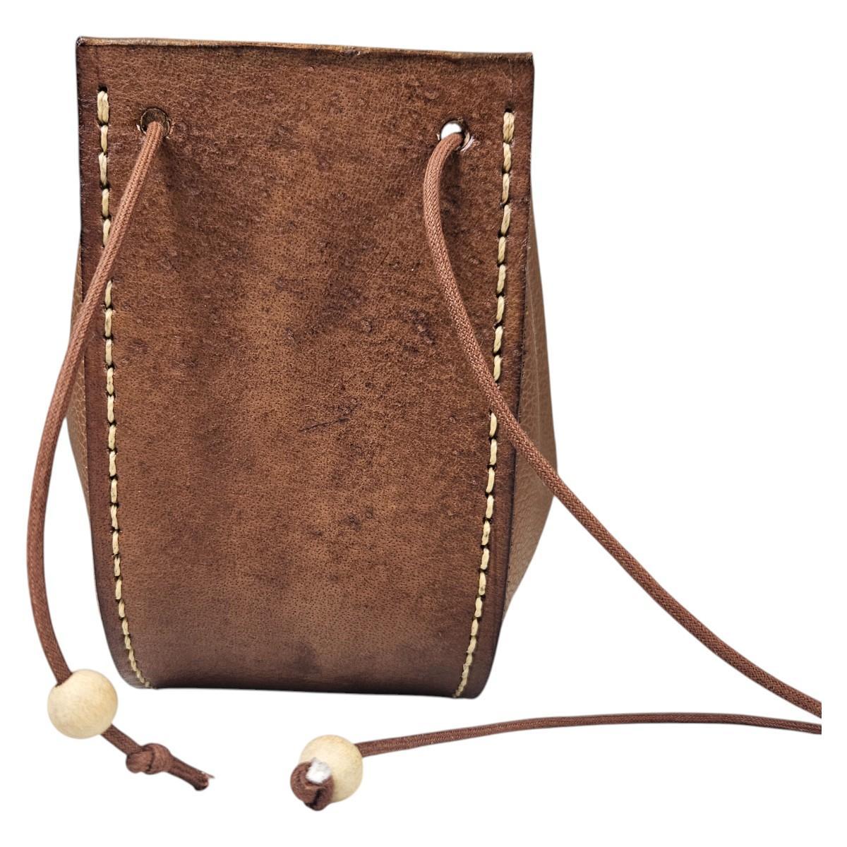 Bolsa Algibeira Bag Legítimo Marrom Para Cinto