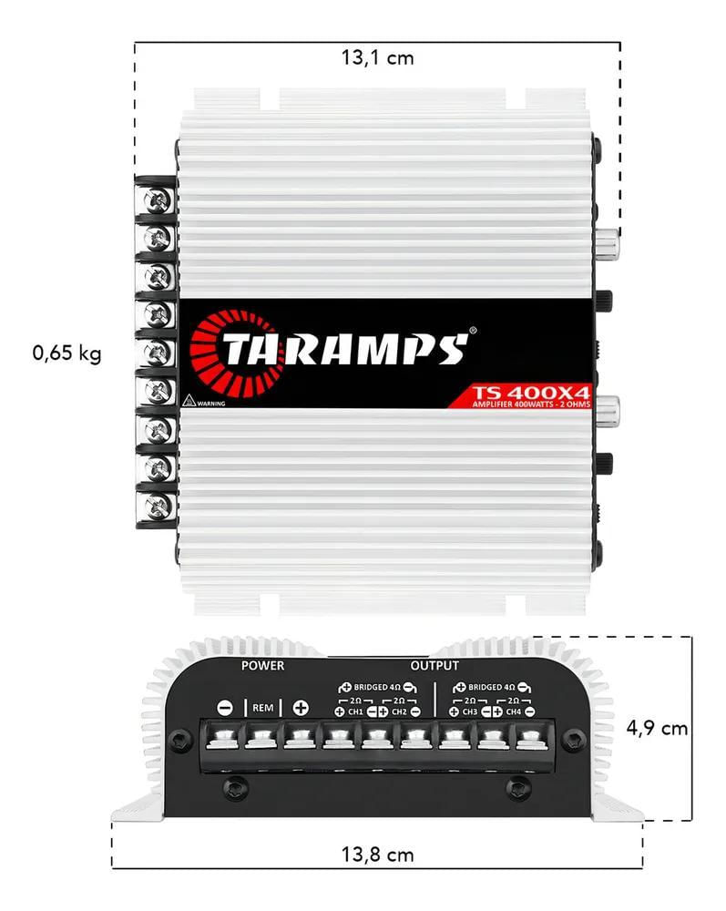 Miniatura Taramps Ts400X4: Som Potente Com Entrada Fio Para Multimídia