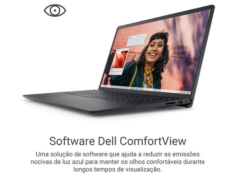 Notebook Dell Inspiron 15 I15-I3100-A15P Intel Core 3 8GB RAM 512GB SSD 15,6" Full HD Windows 11 I15-I3100-A15P Preto
