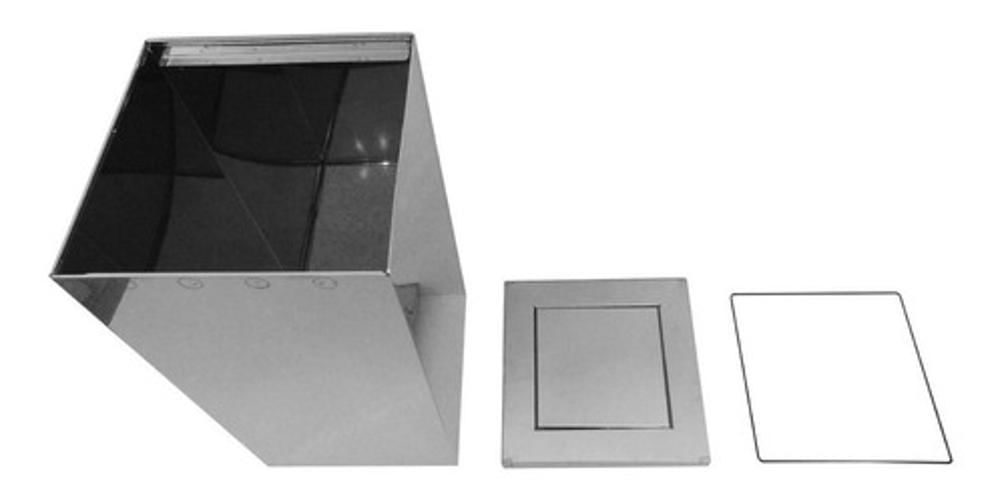 Lixeira Quadrada Em Aço Inox Com Tampa Vai-Vem 36 L