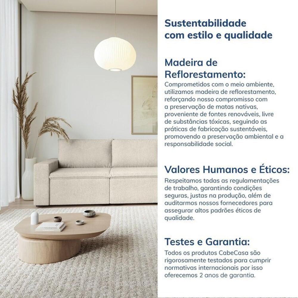 Sofá Modular de Canto 4 Módulos Zen Cabecasa Madeiramadeira Off White