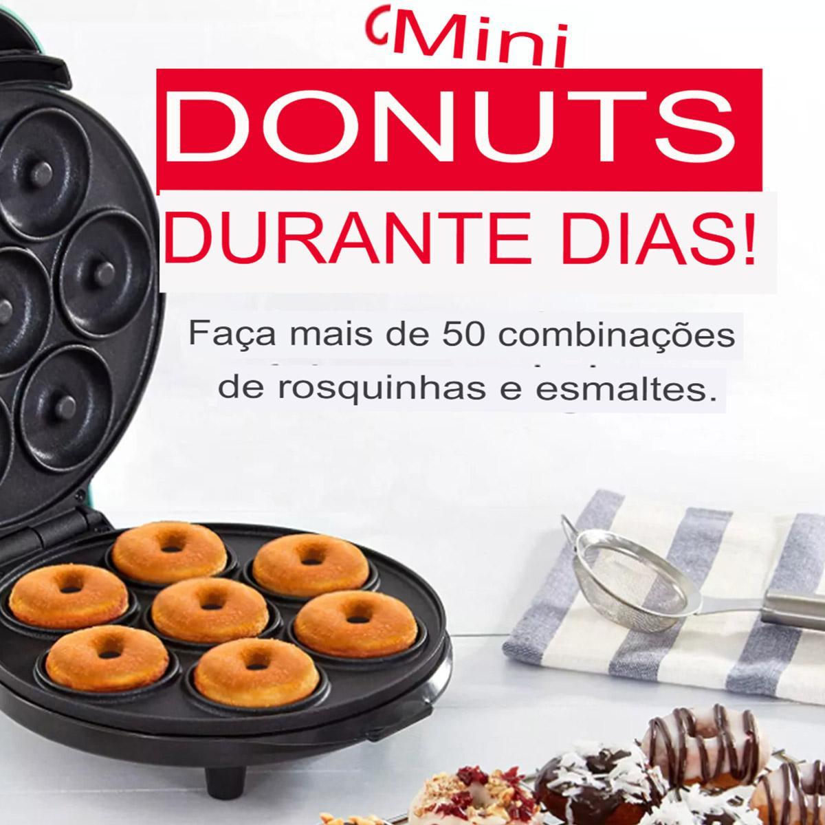 Miniatura Mini Máquina De Fazer Donuts Rosquinhas 7 Furos 110V