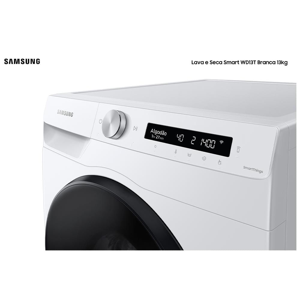 Miniatura Lava e Seca 13 Kg Samsung Eco Bubble Branca com 25 Programas de Lavagem - WD13T504DBW 110