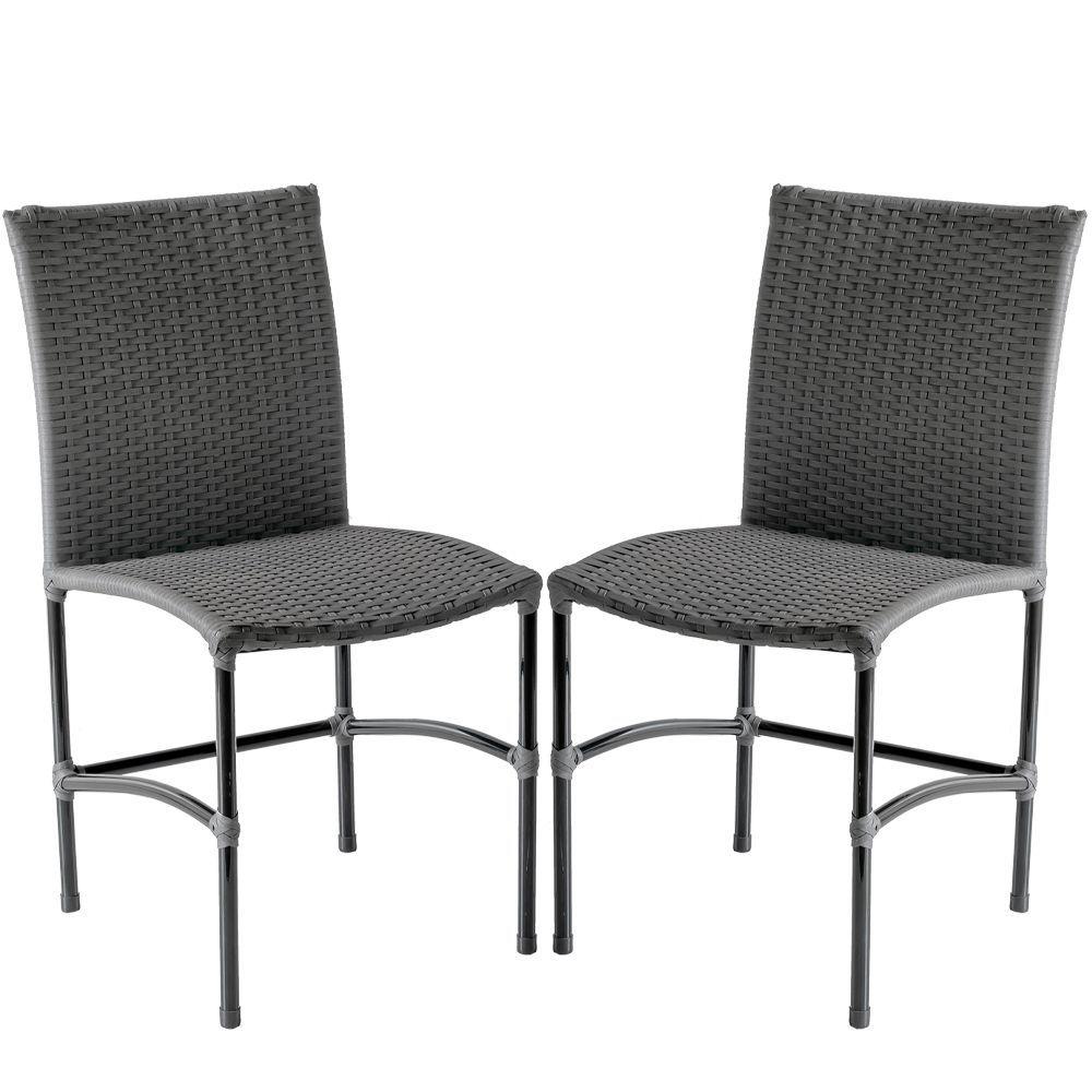 Miniatura Kit 2 Cadeiras De Jantar Para Área Cinza Estonado