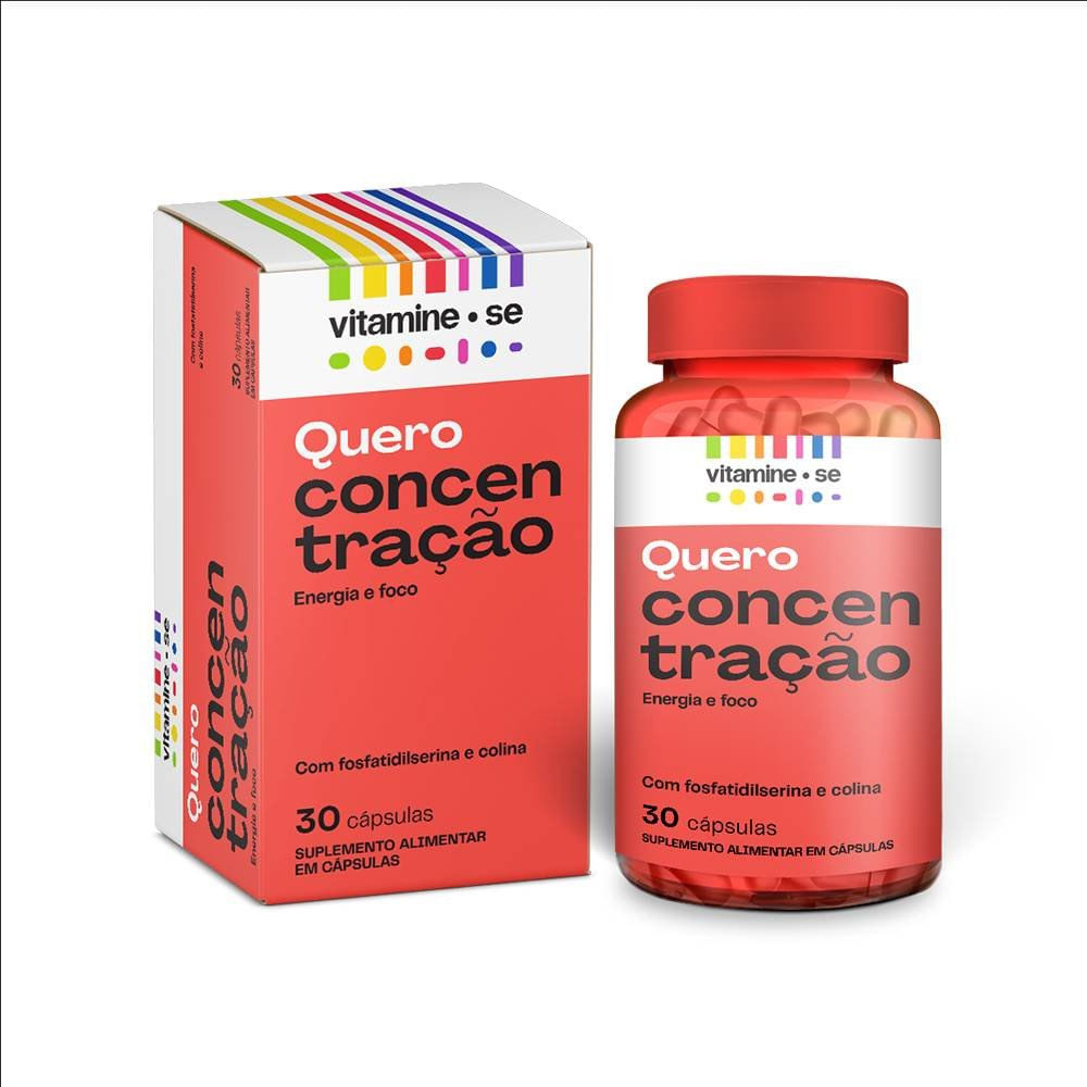 Miniatura Quero Concentração Vitamine-se Pote 30 Capsulas