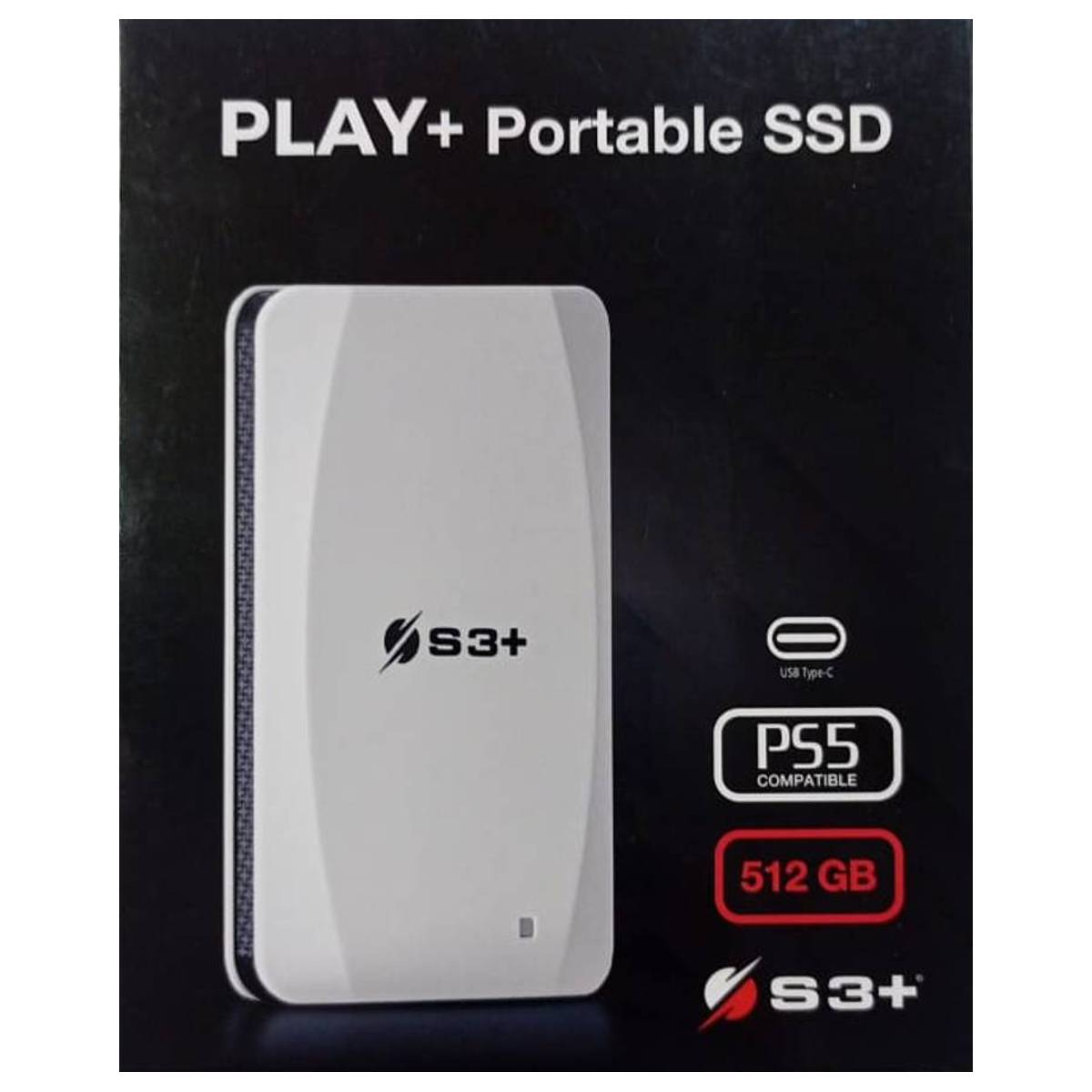 Miniatura SSD Externo Portátil Play+ 512GB USB 3.2 S3SSDP512 - S3+