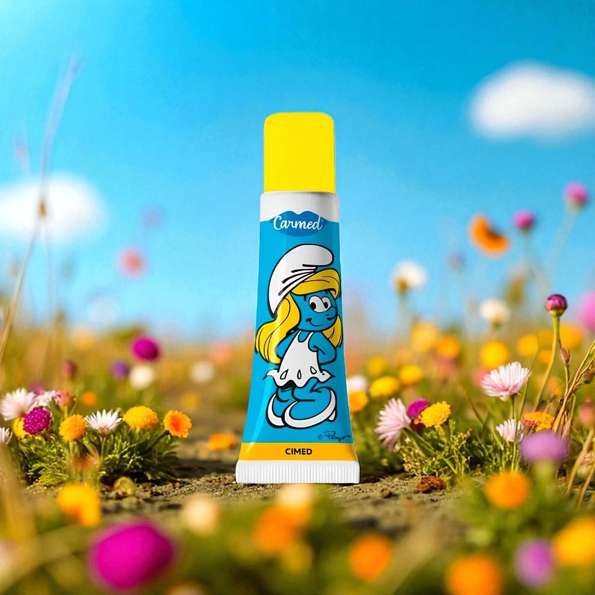 Miniatura Kit 2 Hidratante Labial Carmed Smurfs Blueberry 10G