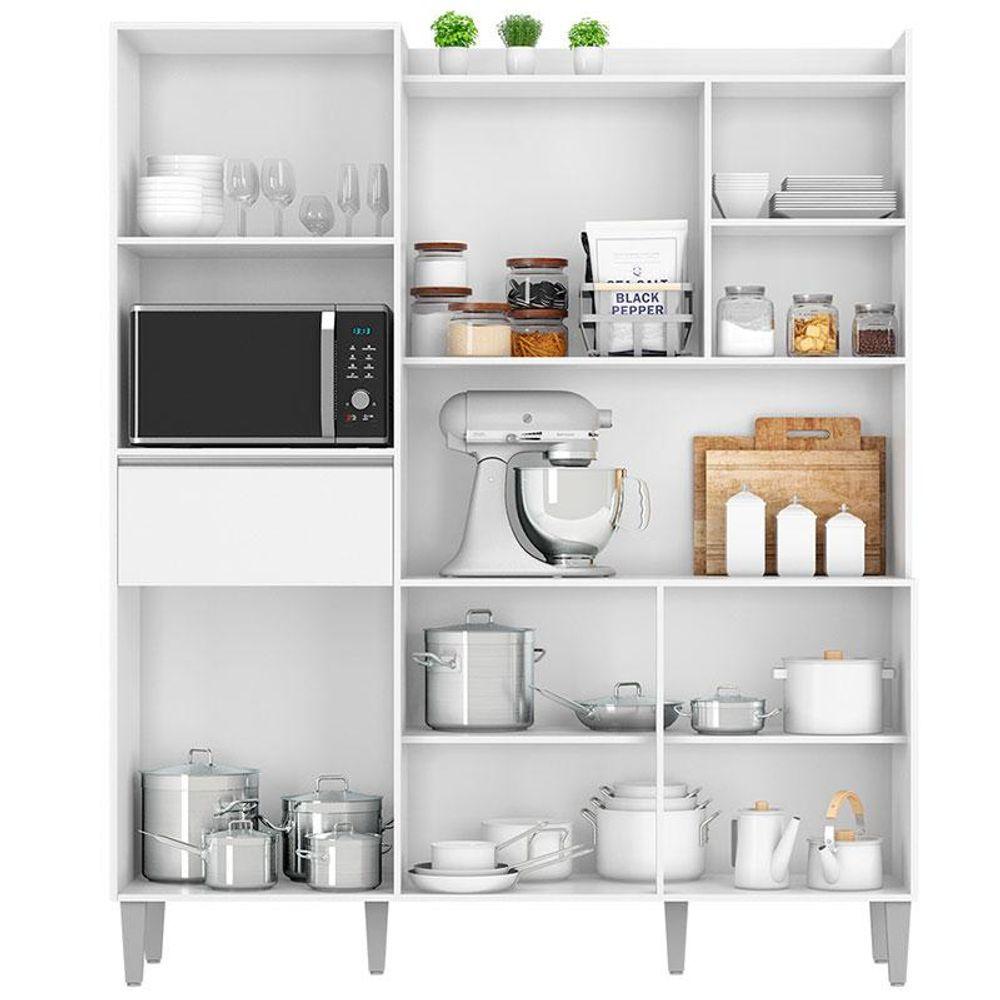 Miniatura Armário Para Cozinha Kit Ambiente Isabel Branco Brilho - Ajl