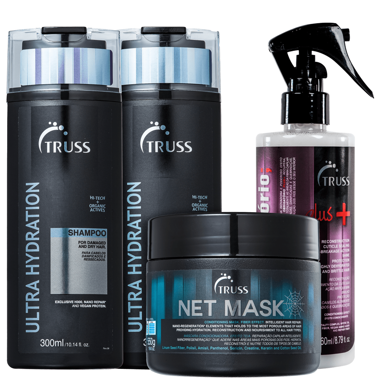 Miniatura Kit TRUSS Ultra Hydration Net Mask Reconstrutor (4 Produtos)