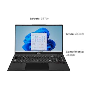 Notebook Multi UB263 Ultra, Tela 15,6” HD, Processador Intel Celeron N4020C, 4GB RAM, 128GB eMMC Windows 11 Home – Cinza + Fone de Ouvido