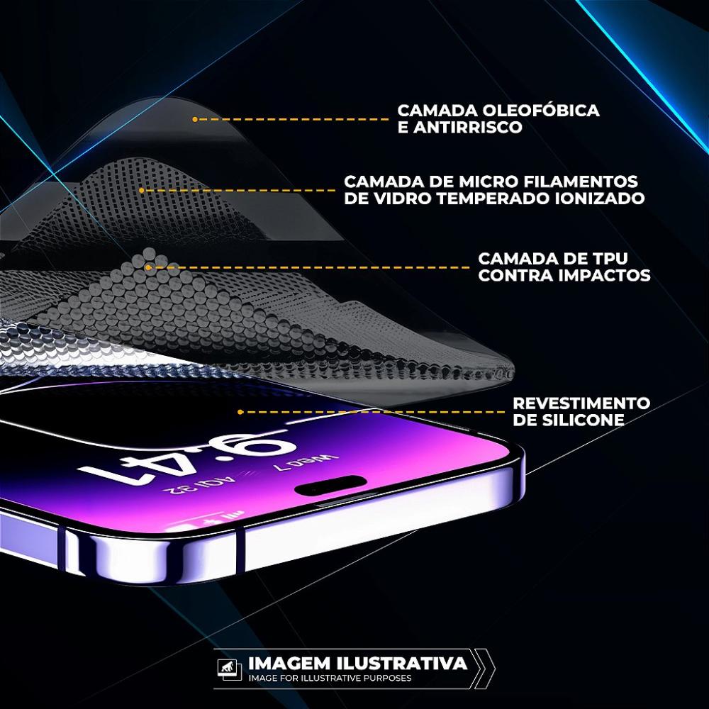 Miniatura Película para iPhone 16E - Defender Glass Preta - Gshield