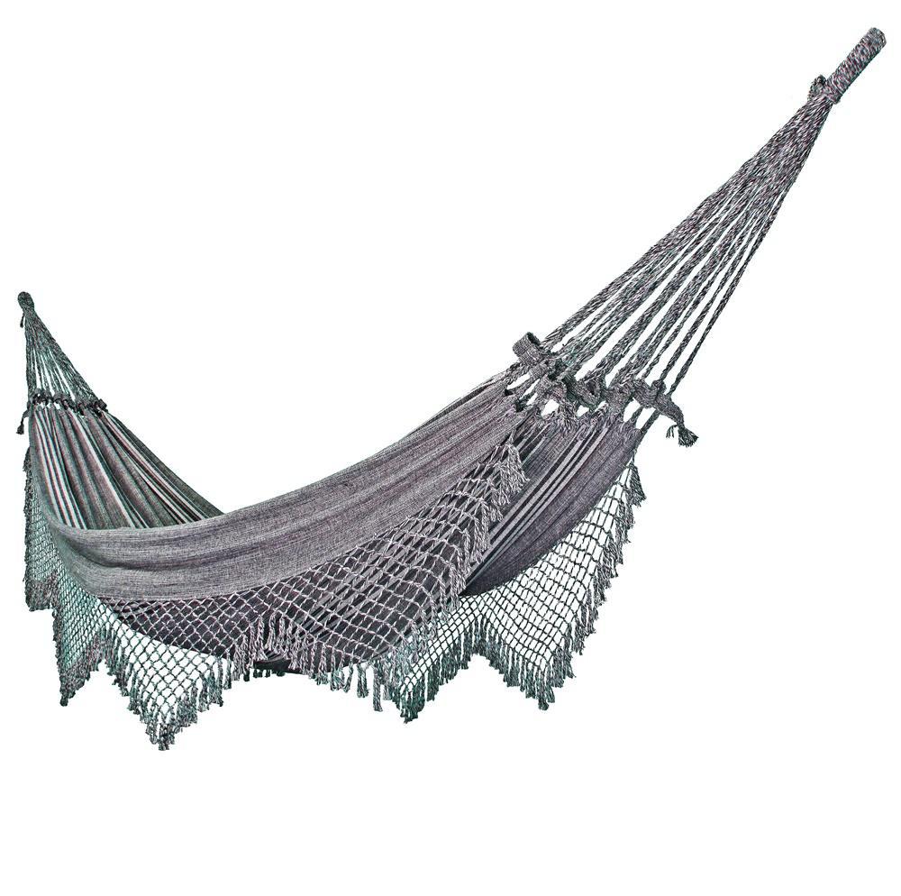 Miniatura Rede De Dormir Descanso Casal Super King Cinza Gigante