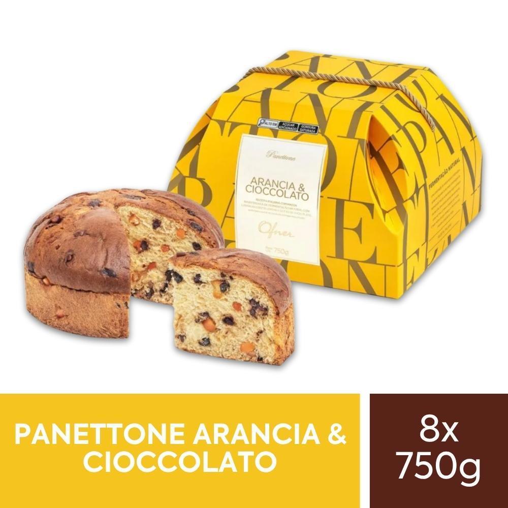 Miniatura Panettone Ofner Arancia E Cioccolato Kit 8 Unidades 750G
